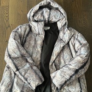 Margiela printed fur puffer jacket